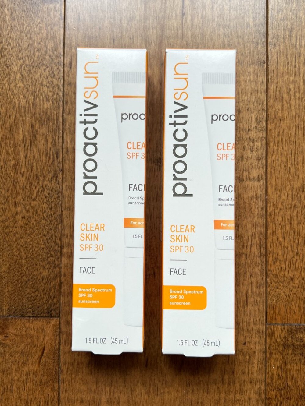 (2) Proactiv 1.5 oz Clear Skin Face Sunscreen Moisturizer SPF 30 Exp 1/27 - NEW